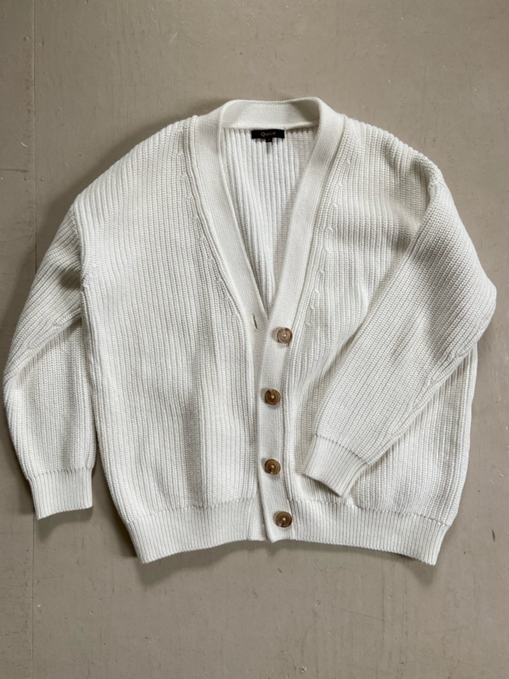 Quince 100% cotton fisherman cardigan